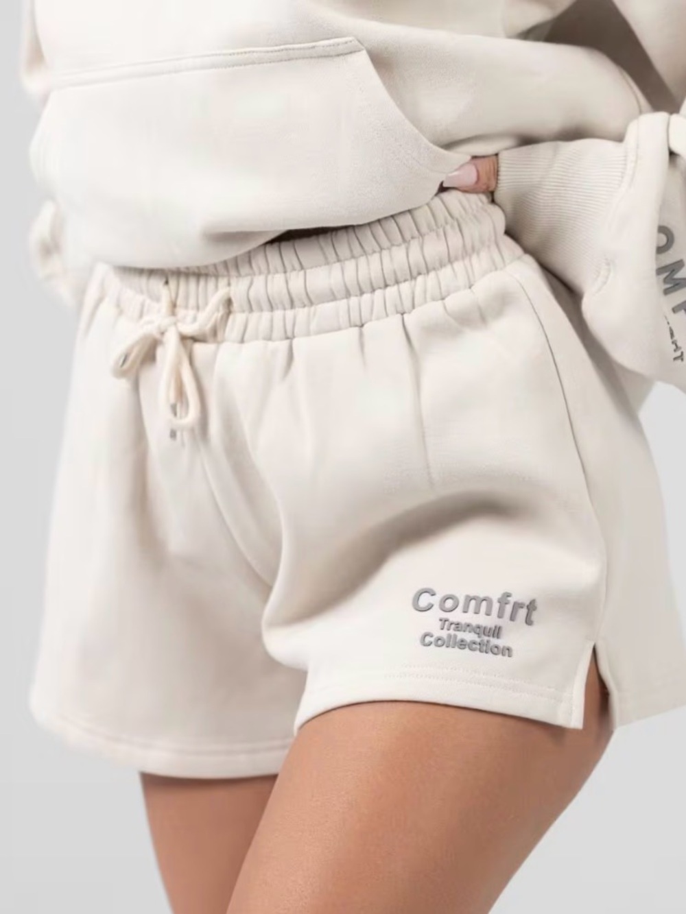 Tranquil Collection Women's Cream Athletic Shorts